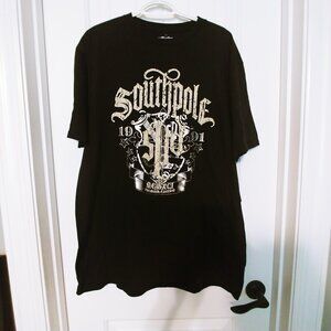 Men's South Pole Short Sleeve T Shirt - Black - Size XXL